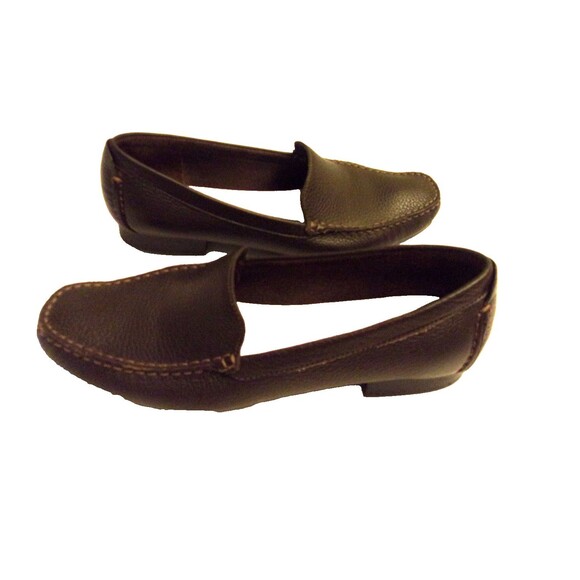 Talbots Brown Butter Soft Leather Loafers Sz. 8 B Square Toe - Picture 3 of 8